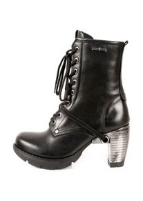 Plateaustiefelette New Rock "High Heel Boots M-TR001-S1", Damen, Gr. 37, Normalschaft, schwarz, Obermaterial: 100% Rindnappaleder CNA., Schuhe Plateaustiefelette, Handgefertigt, Made in Spain