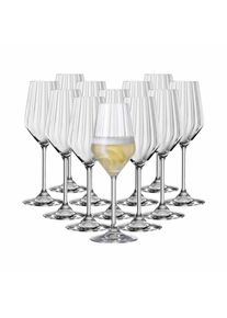 Champagnerglas Spiegelau "Champagnergl&auml;ser Lifestyle 310 ml 12er Set transparent", bunt (transparent), B:7,5cm H:22,3cm &Oslash;:7,5cm, Glas, Trinkgef&auml;&szlig;e, Champagnerglas, Sp&uuml;lmaschinenfest