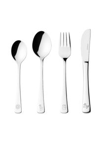 Kinderbesteck Leonardo "Kinderbesteck Bambini 4er Set silber", silber, 4, Essbesteck-Sets, Kinderbesteck, Ideal f&uuml;r den Alltag, sp&uuml;lmaschinengeeignet