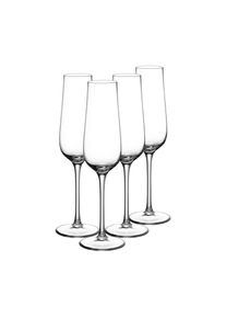 Villeroy & Boch Champagnerglas VILLEROY & BOCH "Champagnergl&auml;ser Purismo Specials 120 ml 4er Set transparent", bunt (transparent), B:7,2cm H:25cm &Oslash;:7,2cm, Glas, Trinkgef&auml;&szlig;e, Champagnerglas, Sp&uuml;lmaschinenfest