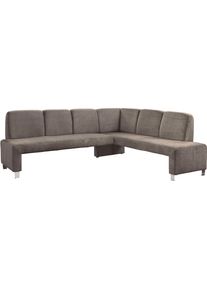 Eckbank exxpo - SOFA FASHION "Intenso, modern, 263/198 cm (B/T)", braun, B:263cm H:92cm T:198cm, Zusammensetzung: Polyester 100%, Sitzb&auml;nke, Eckbank, hohe Bodenfreiheit, frei im Raum stellbar, hoher Sitzkomfort