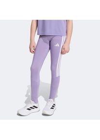 Trainingstights adidas Sportswear "JG TR-ES 3S LEG", Damen, Gr. 170, N-Gr, magic lila, wei&szlig;,, Obermaterial: 80% Polyester, 20% Elasthan, Hosen Trainingstights