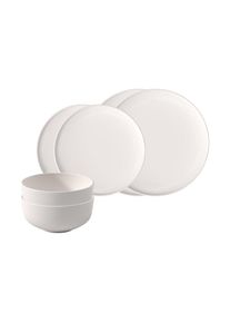 Villeroy & Boch Geschirr-Set VILLEROY & BOCH "Basic-Set Afina 6er Set wei&szlig;", wei&szlig;, 6, Porzellan, Geschirr-Sets, Geschirr-Set, Sp&uuml;lmaschinengeeignet, Mikrowellenfest