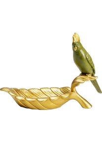 Schale KARE DESIGN "Parrot Guard 10x21cm", gold, B:20cm H:15cm T:9,5cm, Polyresin (Kunststein), Sch&uuml;sseln, Schale, aus lackiertem Polyresin