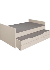 Einzelbett Paidi "TIAGO in verschiedenen Ausf&uuml;hrungen, Jugendliege mit Bettkasten", cashmere, beige, H:81cm, Betten, Einzelbett, Kojenbett inklusive Ausziehbett in 90x190 cm & 2 Schubladen
