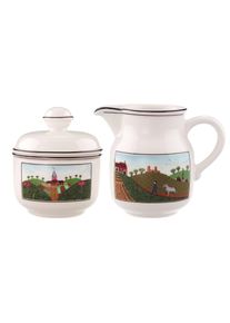 Villeroy & Boch Milch- und Zuckerset VILLEROY & BOCH "Milch & Zucker Set Design Naif 2er Set bunt", bunt, 2, Porzellan, Geschirr-Sets, Milch- und Zuckerset, Sp&uuml;lmaschinengeeignet, Mikrowellengeeignet