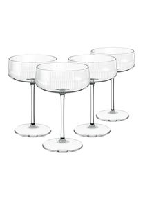 Villeroy & Boch Champagnerglas VILLEROY & BOCH "Sekt- / Champagnerschalen Afina 120 ml 4er Set transparent", bunt (transparent), B:10,9cm H:16,6cm &Oslash;:10,9cm, Kristallglas, Trinkgef&auml;&szlig;e, Champagnerglas, Sp&uuml;lmaschinenfest
