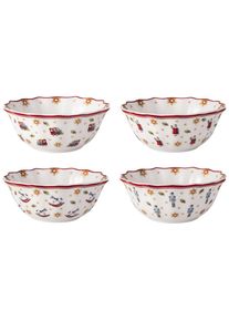 Villeroy & Boch Schale VILLEROY & BOCH "Jubil&auml;ums-Schalen Toy's Delight &oslash; 14,9 cm 4er Set bunt", bunt, B:14,9cm H:6cm L:14,9cm T:14,9cm &Oslash;:14,9cm, Sch&uuml;sseln, Schale, Handw&auml;sche wird empfohlen
