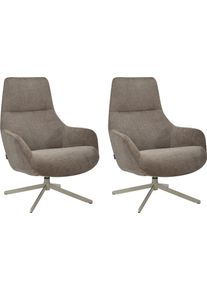 Drehsessel OTTO HOME "CLARINDA moderner Ohrensessel drehbar, TV-Sessel, Relaxsessel", grau (taupe), B:76cm H:100cm T:81cm, metal frame, plywood, foam, fabric, metal base, Sessel, Drehsessel, 360-Grad drehbar, robustes Metallgestell