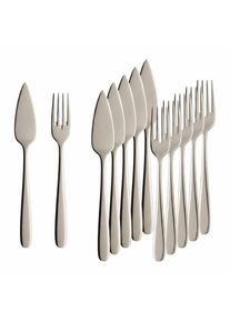 Villeroy & Boch Fischbesteck VILLEROY & BOCH "Fischbesteck Daily Line 6er Set silber", silber, 12, Essbesteck-Sets, Fischbesteck, Sp&uuml;lmaschinenfest