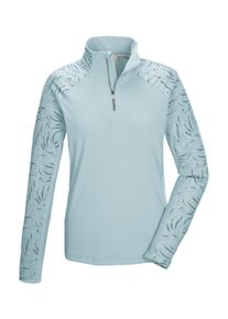 Langarmshirt Killtec "KSW 56 WMN FLX SHRT", Damen, Gr. 38, hellblau, Obermaterial: 69% Polyester, 31% Elasthan, ohne Ausschnitt, Shirts Langarmshirt, Damen Funktionsshirt: warm, hoher Komfort, Stehkragen, Kinnschutz