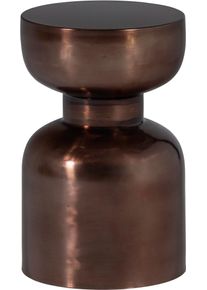 Beistelltisch Woood "Frits mit Bronze-Hochglanzoberfl&auml;che B 30 x T 30 x H 47 cm", bronze, B:30cm H:47cm T:30cm, Tische, Beistelltisch, Tragkraft 25 kg, spielerischer Formgebung, pflegeleichte Oberfl&auml;che