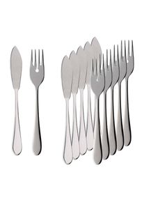 Villeroy & Boch Fischbesteck VILLEROY & BOCH "Fischbesteck Oscar 60er Set silber", silber, 12, Essbesteck-Sets, Fischbesteck, Sp&uuml;lmaschinenfest