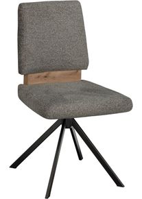 Drehstuhl MASSIVLINE & MORE "Br&uuml;gge 301", grau, schwarz, grau, B:48cm H:92cm T:59,5cm, Holzwerkstoff, Metall, Stoff, St&uuml;hle, Drehstuhl