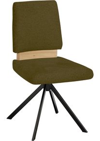 Drehstuhl MASSIVLINE & MORE "Br&uuml;gge 301", olive, schwarz, olive, B:48cm H:92cm T:59,5cm, Holzwerkstoff, Metall, Stoff, St&uuml;hle, Drehstuhl