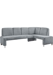 Eckbank exxpo - SOFA FASHION "Intenso, viele Bezugsstoffe Cord, Struktur 243/158 cm (B/T)", dunkelgrau, B:243cm H:92cm T:158cm, Zusammensetzung: PES 95%, NY 5%, Sitzb&auml;nke, Eckbank, hohe Bodenfreiheit, frei im Raum stellbar, hoher Sitzkomfort