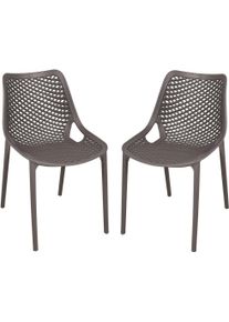 Stapelstuhl Garden Pleasure "TEANA", anthrazit, anthrazit, anthrazit, B:50cm H:83cm T:60cm, Kunststoff, St&uuml;hle, Stapelstuhl, gefertigt ohne Verschraubungen