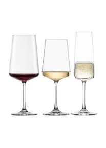 Schott Zwiesel Gl&auml;ser-Set SCHOTT-ZWIESEL "Wein- & Sektgl&auml;ser MioVino 12er Set transparent", bunt (transparent), B:2cm H:2cm, Glas, Trinkgef&auml;&szlig;e, Gl&auml;ser-Set, Sp&uuml;lmaschinengeeignet