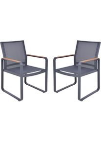 Sessel Garden Pleasure "SILEA", anthrazit, B:56cm H:85cm T:60cm, Sessel, Sessel, leicht verstaubar