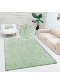 Teppich OTTO HOME "Desner, Hochflor Teppiche" Gr. 7, gr&uuml;n, B:240cm H:35mm L:320cm, Kunstfaser, Teppiche, Teppich, Mikrofaser, weich, flauschig, Wohnzimmer, Schlafzimmer, Kinderzimmer