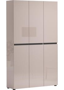 Schuhschrank Home Affaire "MISTER Schuhkommode, Schuhm&ouml;bel, Schuhregal, Hochglanz lackiert", kashmir, B:120cm H:200cm T:34cm, FSC-zertifizierter Holzwerkstoff, Schr&auml;nke, Schuhschrank, Breite 120 cm, H&ouml;he 200 cm, 6 T&uuml;ren, 24 F&auml;cher, ca.58 paar Schuhe