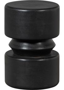 Beistelltisch Woood "Tuve aus lackiertem MDF, zylindrische Form &Oslash;30x45 cm", braun, schwarz, B:30cm H:45cm T:30cm, Tische, Beistelltisch, Pressholzfaserplatte schutzlackiert, glatte gleichm&auml;&szlig;ige Oberfl&auml;che