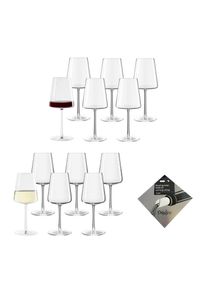 Gl&auml;ser-Set ST&Ouml;LZLE "Weingl&auml;ser + Weinausgie&szlig;er Power transparent", bunt (transparent), B:2cm H:2cm, Glas, Trinkgef&auml;&szlig;e, Gl&auml;ser-Set, sp&uuml;lmaschinenfest, wunderbar alltagstauglich, sehr bruchsicher