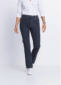 Stretch-Jeans GOLDNER "Kurzgr&ouml;&szlig;e Denimhose mit Stretchkomfort", Damen, Gr. 23, K-Gr, blau (dunkelblau), Obermaterial: 83% Baumwolle CO. 16% Polyester PES. 1% Elasthan EL., normal, Jeans Stretch-Jeans, Ohne
