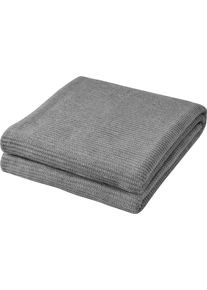 Wohndecke done. "Coco", grau (anthrazit), B:150cm L:200cm, Baumwolle, Wohndecken, Wohndecke, Wohndecke mit einfassender Ziernaht in Streifenoptik, Kuscheldecke