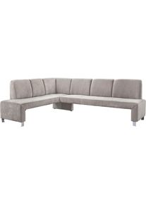 Eckbank exxpo - SOFA FASHION "Intenso, modern, 263/198 cm (B/T)", sand, B:263cm H:92cm T:198cm, Zusammensetzung: PES 95%, NY 5%, Sitzb&auml;nke, Eckbank, hohe Bodenfreiheit, frei im Raum stellbar, hoher Sitzkomfort