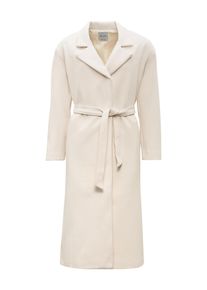 Langmantel RICANO "Mantel Miriam", Damen, Gr. S, wei&szlig;, Obermaterial: 100% Polyester PES. Futter: 100% Polyester PES., normal, V-Ausschnitt, M&auml;ntel Langmantel, Handgefertigt, Made in Italy