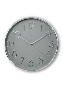 Wanduhr Hama "Wanduhr "Korsika", &Oslash; 30 cm, ohne Ticken", silber, &Oslash; 30cm, Wanduhren, Wanduhr, ger&auml;uscharm
