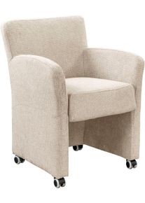 Sessel exxpo - SOFA FASHION "Intenso, Loungesessel, modern", beige, B:66cm H:85cm T:48cm, Zusammensetzung: PES 95%, NY 5%, Sessel, Sessel, hohe Bodenfreiheit, frei im Raum stellbar, hoher Sitzkomfort