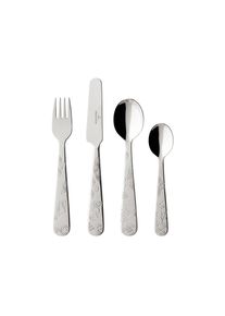 Villeroy & Boch Kinderbesteck VILLEROY & BOCH "Kinderbesteck Happy as a Bear silber", silber, 4, Essbesteck-Sets, Kinderbesteck, Sp&uuml;lmaschinenfest