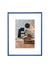 Hama Bilderrahmen "Kunststoffrahmen Sevilla, Blau, Polystyrol, 21 x 29,7 cm DIN A4", blau, B/H/T: 22cm x 1,7cm x 31cm, Bilderrahmen, Bilderrahmen