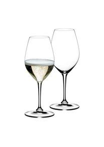 Champagnerglas "Champagner Weingl&auml;ser Vinum 445 ml 2er Set transparent", bunt (transparent), B:2cm H:22,5cm, Glas, RIEDEL THE WINE GLASS COMPANY, Trinkgef&auml;&szlig;e, Champagnerglas, Sp&uuml;lmaschinengeeignet