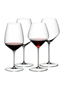 Rotweinglas "Rotweingl&auml;ser Veloce 4er Set transparent", bunt (transparent), B:2cm H:2cm, Glas, RIEDEL THE WINE GLASS COMPANY, Trinkgef&auml;&szlig;e, Rotweinglas, Sp&uuml;lmaschinengeeignet