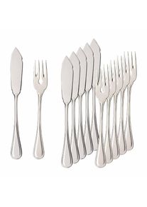 Villeroy & Boch Fischbesteck VILLEROY & BOCH "Fischbesteck Neufaden Merlemont 6er Set silber", silber, 12, Essbesteck-Sets, Fischbesteck, Sp&uuml;lmaschinenfest