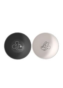 Villeroy & Boch Schale VILLEROY & BOCH "M&uuml;slischalen Manufacture Rock - Mickey Mouse &oslash; 14 cm 2er Set schwarz-wei&szlig;", bunt (schwarz, wei&szlig;), B:14cm H:7cm L:14cm T:14cm &Oslash;:14cm, Sch&uuml;sseln, Schale, Sp&uuml;lmaschinenfest, Mikrowellensicher