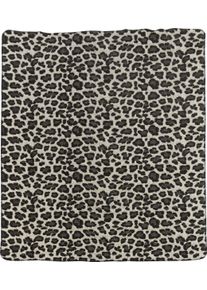 Wohndecke done. "Leopard", braun (braun, beige, dunkelbraun), B:150cm L:200cm, Baumwolle, Wohndecken, Wohndecke, Wohndecke mit einfassender Ziernaht im Leo-Look, Kuscheldecke