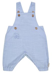 Latzhose Sterntaler "Latzhose Leinenoptik", Kinder, Gr. 86, EURO, blau (hellblau), Obermaterial: 100% Baumwolle CO., Hosen Latzhose