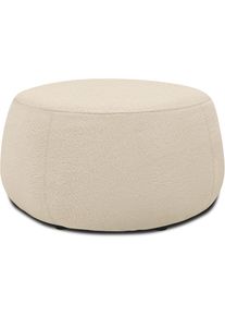 Hocker DOMO collection "800012 elegant und zeitlos, Solit&auml;r, bequem, B/T 75/75cm", beige (creme), B:75cm H:42cm T:75cm, 100% Polyester, Hocker, Hocker, Hocker rund gepolstert