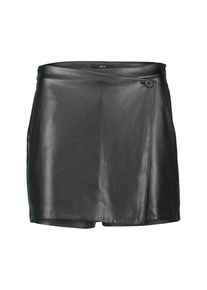 Lederrock Zero "Skorts in Lederoptik", Damen, Gr. 40, schwarz (schwarz beauty), Einsatz: 100% Polyester PES., R&ouml;cke Lederrock