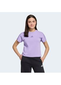 T-Shirt adidas Sportswear "JG FI 3S TEE", M&auml;dchen, Gr. 170, magic lila, tech lila, Obermaterial: 93% Baumwolle, 7% Elasthan, Rundhals, Shirts T-Shirt