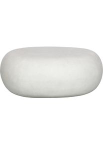 Beistelltisch Woood "Pebble aus Fiberclay mit abgerundeter organischer Form", wei&szlig;, B:65cm H:31cm T:49cm, Tische, Beistelltisch, Tragkraft 90 kg, Glasfaser-Ton-Verbundmaterial, pflegebed&uuml;rftig