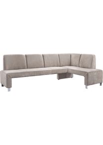 Eckbank exxpo - SOFA FASHION "Intenso, viele Bezugsstoffe Cord, Struktur 243/158 cm (B/T)", sand, B:243cm H:92cm T:158cm, Zusammensetzung: Polyester 100%, Sitzb&auml;nke, Eckbank, hohe Bodenfreiheit, frei im Raum stellbar, hoher Sitzkomfort