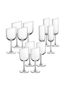 Villeroy & Boch Gl&auml;ser-Set VILLEROY & BOCH "Wein- und Sektgl&auml;ser NewMoon 12er Set transparent", bunt (transparent), B:2cm H:2cm, Glas, Trinkgef&auml;&szlig;e, Gl&auml;ser-Set, Sp&uuml;lmaschinenfest