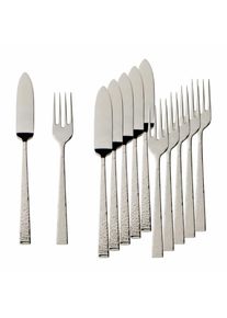 Villeroy & Boch Fischbesteck VILLEROY & BOCH "Fischbesteck Blacksmith 6er Set silber", silber, 12, Essbesteck-Sets, Fischbesteck, Sp&uuml;lmaschinenfest