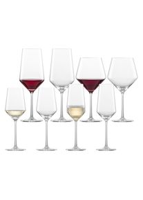 Gl&auml;ser-Set ZWIESEL GLAS "Wein- und Champagnergl&auml;ser Pure 8er Set transparent", bunt (transparent), B:2cm H:2cm, Glas, Trinkgef&auml;&szlig;e, Gl&auml;ser-Set, Sp&uuml;lmaschinengeeignet