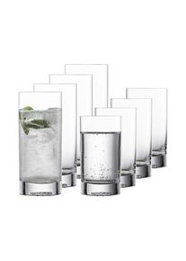 Gl&auml;ser-Set ZWIESEL GLAS "Trinkgl&auml;serset ECHO 8er Set transparent", bunt (transparent), B:2cm H:2cm, Glas, Trinkgef&auml;&szlig;e, Gl&auml;ser-Set, Sp&uuml;lmaschinengeeignet
